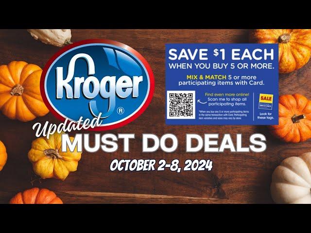 *NEW DEALS!* Kroger UPDATED Must Do Deals for 10/2-10/8 | MEGA SALE + MORE