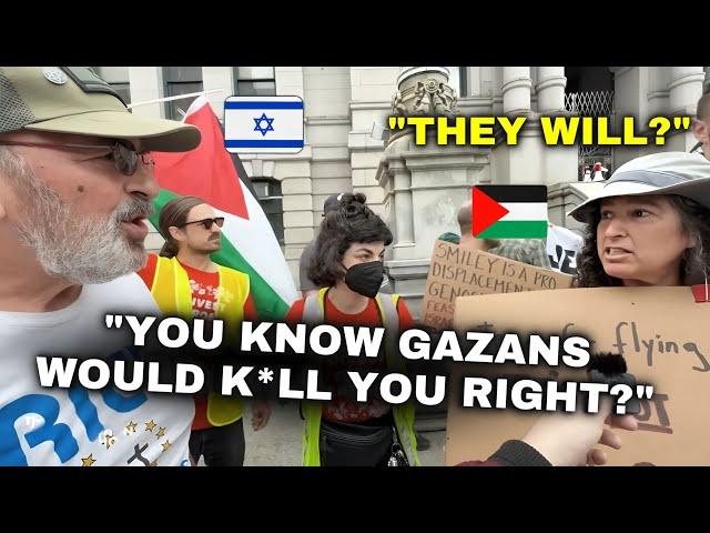 Pro Palestinian Jew Nearly FAINTS After Finding Out Gazans K*LL Jews!