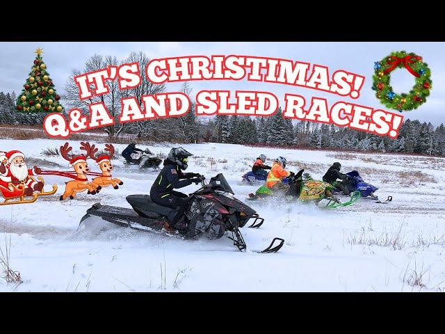 We Answer Some Viewers Questions And Race Some Sleds! Merry Christmas!!