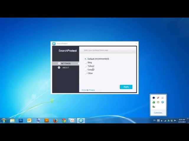 Remove Search Protect on Windows7