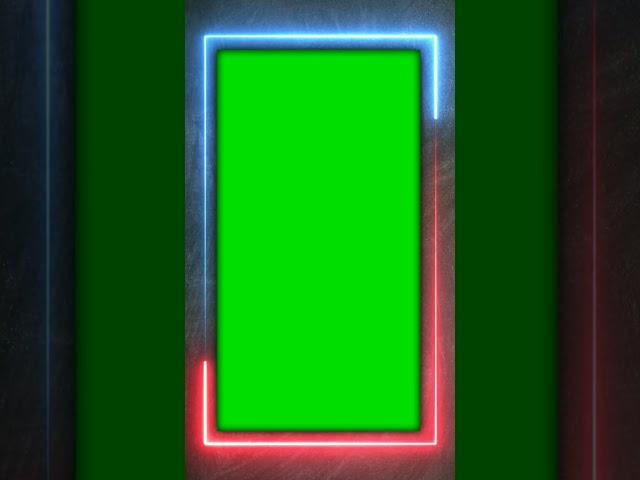 Neon Border Light Frame Green Screen Animation video#neonborderlighteffects #chromakey #greenscreen