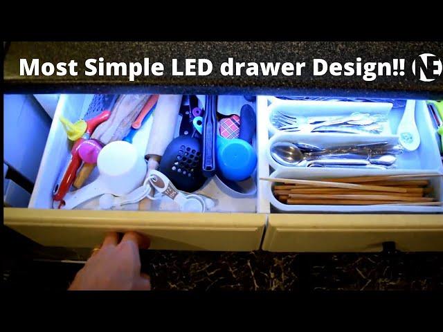 Simple DIY Kitchen Drawer & Cabinets LED lighting (Newson's Electronics)