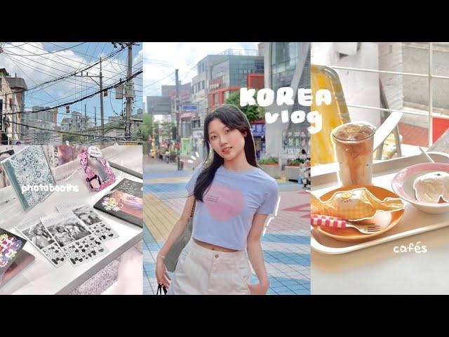 KOREA vlog ️ shopping in myeongdong, night market, cafehopping, oliveyoung haul, exploring hongdae