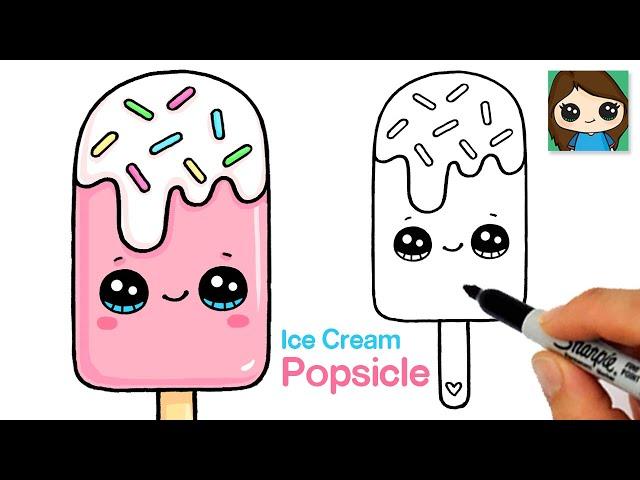 How to Draw an Ice Cream Popsicle Easy