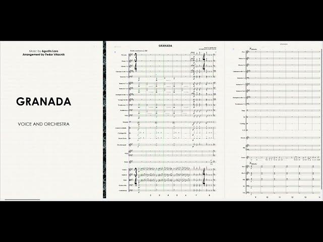 GRANADA - FULL ORCHESTRA SCORE