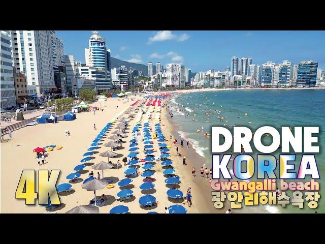 4K KOREA DRONE TOUR BUSAN 부산 광안리해수욕장 광안대교 하늘 위에서의 드론투어 함께해보아요 SUMMER BEACH ️GWANGALLI BEACH