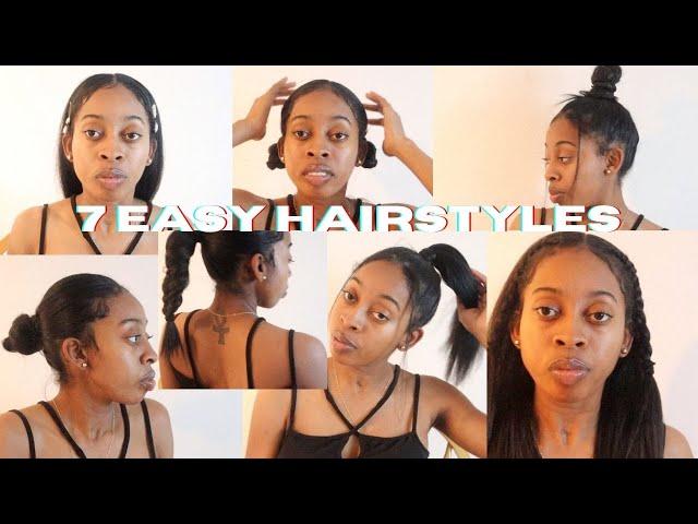 7 EASY HAIRSTYLES FOR MEDIUM/LONG NATURAL FLAT IRONED HAIR | RO PAMPLIN ~ Rosheena Pamplin