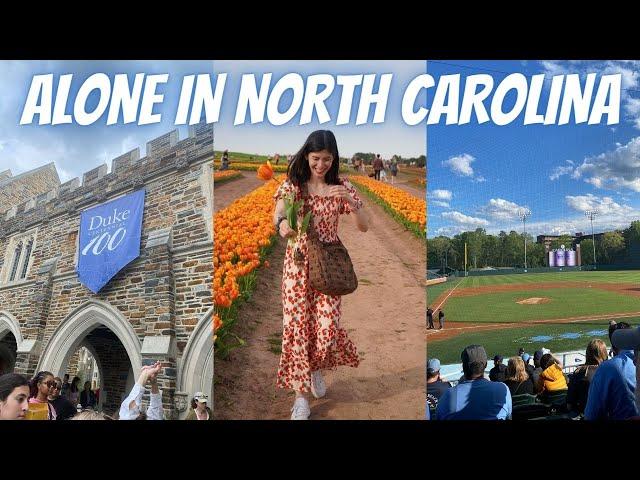 FEW DAYS ALONE IN NORTH CAROLINA! visiting Duke, UNC baseball, ninja gym, thrifting!