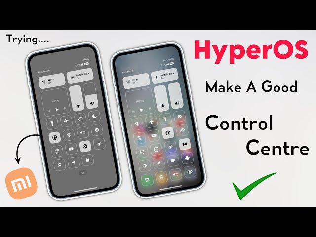 Change Xiaomi HyperOS Control Centre Into Blur Mode On - Remove Grey Background From Control Centre