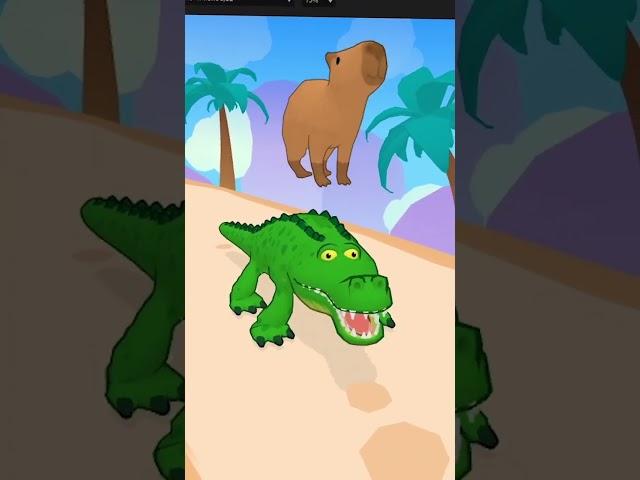 I made the capybara pull up with the alligator. #capybara #gamedev #gaming #okipullup #alligator
