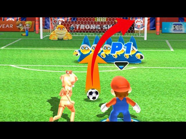 Mario & Pink Gold Peach Show Their Strength in Football Against DK and Waluigi!