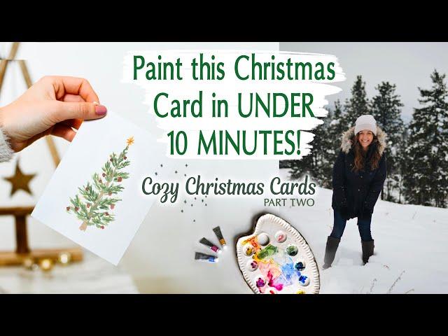 Cozy Christmas Cards in UNDER 10 MINUTES: Christmas Tree