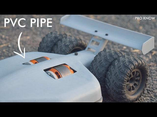 Hand Crafted Powerful RC Car out of PVC Pipe - High Speed DIY RC Car using PVC