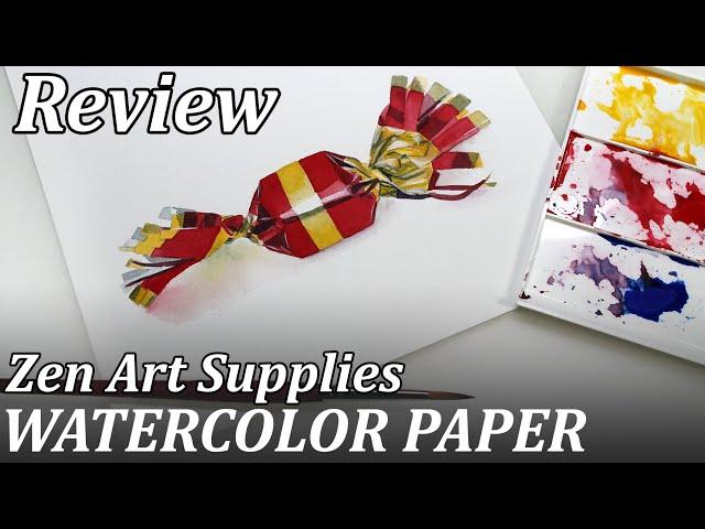 Trying out the ZEN ART SUPPLIES cotton watercolor paper // Watercolor Christmas card