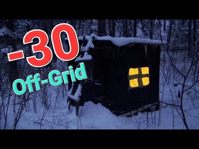 -30C Extreme Cold Cabin Overnight