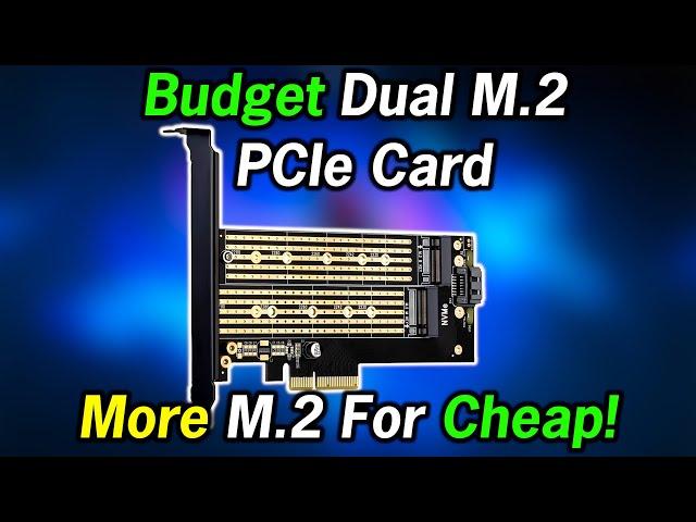 Cheap M.2 Expansion Card - Dual M.2 PCIE Adapter SATA +NVMe SSD PCI-e Host Controller Expansion Card