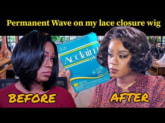 Permanent wave tutorial on Lace closure wig