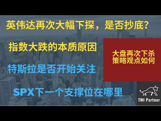 【美股分析】英伟达再次大幅下探，是否抄底？标普和纳斯达克大跌的本质原因是什么？导火索是什么？特斯拉$280是否开始关注？SPX下一个支撑位在哪里？点击下方网站链接获得更多投资信息！