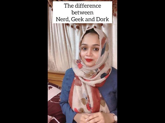 The difference between Nerd, Geek and Dork #Shorts
