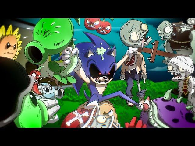 Plants & Zombies VS Sonic.EXE (Pt. 4) “BLOOM N BRAINS” | PVZ Plants VS Rappers x FNF Animation