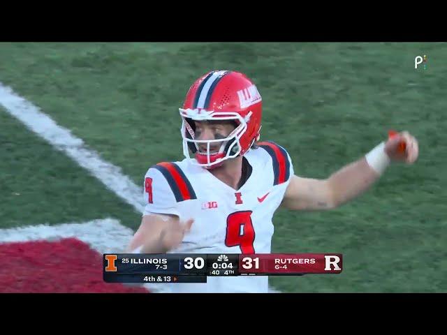 Pat Bryant Gets The TD With 4 Seconds Left on the Clock vs. Rutgers | Illinois Football | 11/23/2024