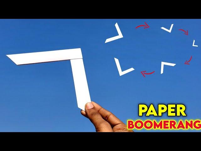 how to make paper boomerang / Easy paper flying toy