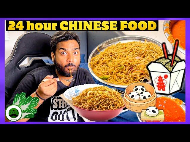 Eating Chinese Food for 24 Hour Food Challenge  | Veggie Paaji