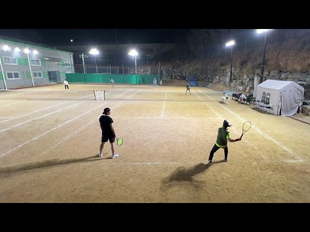동탄 씽씽테니스클럽 3월 22일 부장 무량수전 vs 윤대장 옥황상제