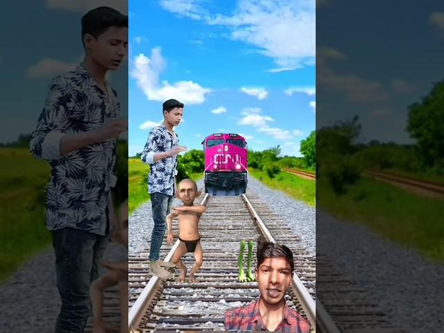 funny man dance & alian body parts matching game and train driving - funny vfx new magic video