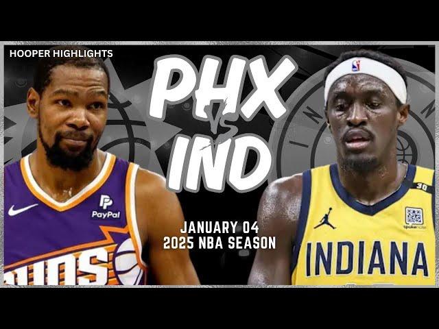 Phoenix Suns vs Indiana Pacers Full Game Highlights | Jan 4 | 2025 NBA Season