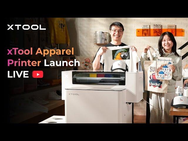 xTool Apparel Printer Launch LIVE: CEO Demos, 33% OFF & Win a FREE Printer + Oven!