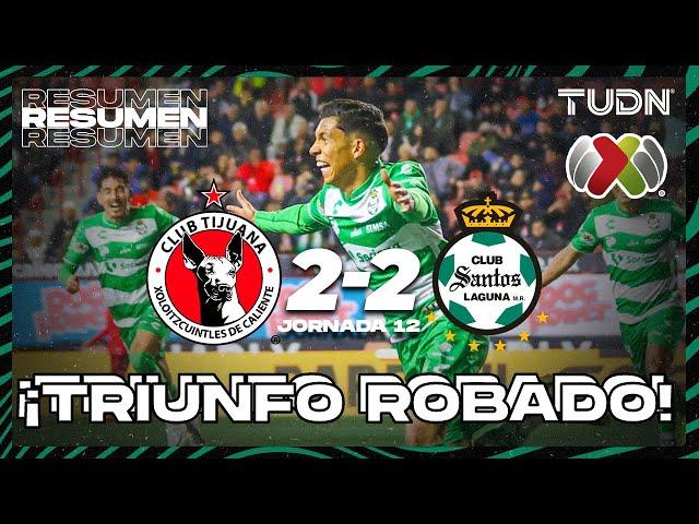 HIGHLIGHTS | Tijuana 2-2 Santos | CL2024 - Liga Mx J12 | TUDN