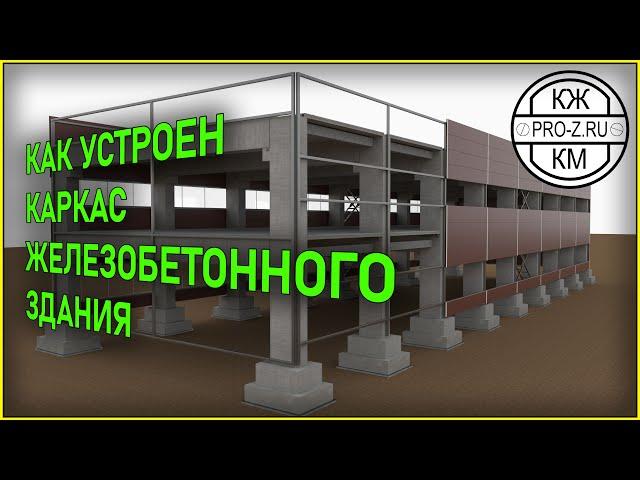 Каркас железобетонного здания | Проектирование зданий