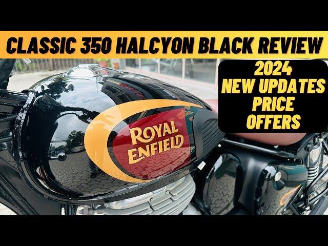 Royal Enfield Classic 350 Halcyon Black Review | 2024 Classic 350 New Updates