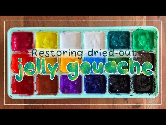 Restoring my dry Jelly Gouache | Easy Paint Tips & Tricks