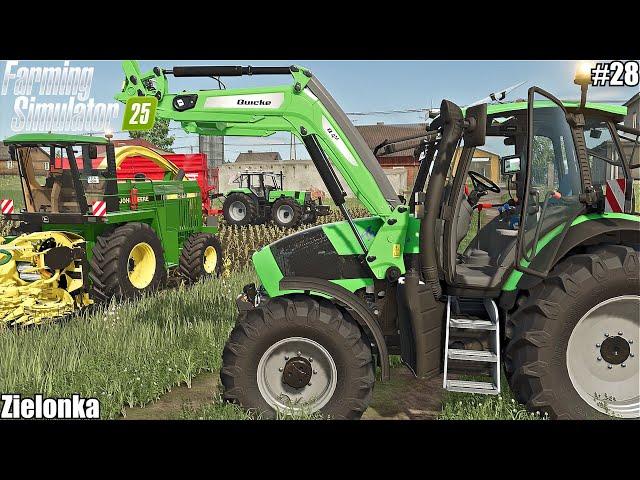 HARVESTING MAIZE SILAGE AND SPREADING MANURE│Zielonka│FS 25│28