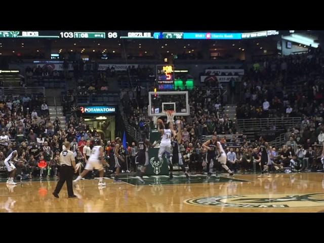 Giannis Antetokounmpo Nice Finish Over Marc Gasol