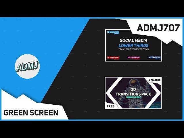 (FREE) 2D Endscreen Template (Green Screen) - After Effects, Sony Vegas, Blender, Android #6