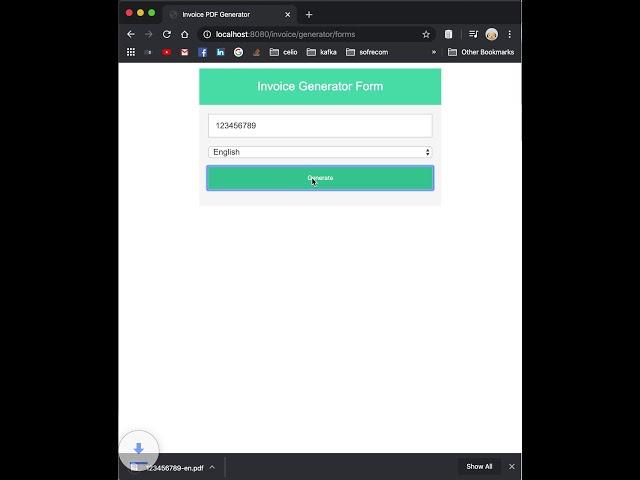 DEMO Invoice pdf generator with JasperReports & Spring Boot