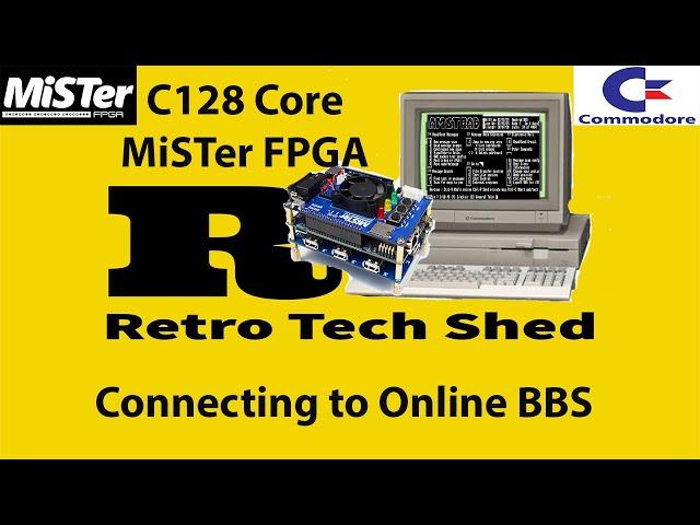 MiSTer FPGA Commodore 128 (C128) Core BBS Terminal Demo in 80 Column Mode