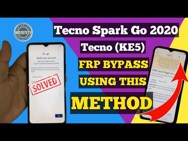 Tecno Spark Go 2020 | Tecno Spark Go 2021 (KE5) FRP BYPASS | WITHOUT PC | NEW METHOD 2024