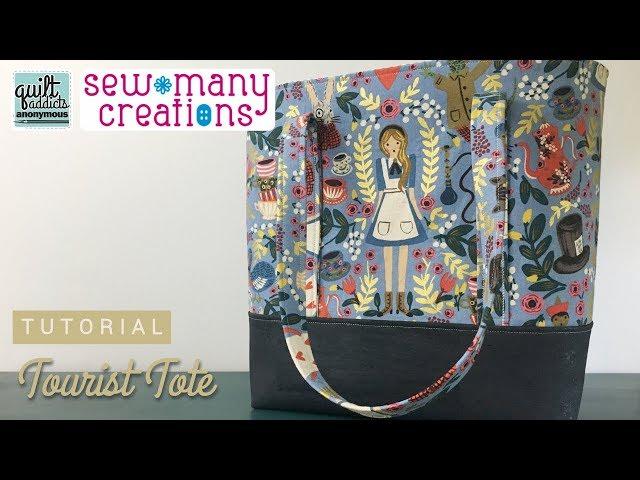 How to Sew an Easy Tote Bag that carries EVERYTHING! Tourist Tote Pattern by Sew Many Creations