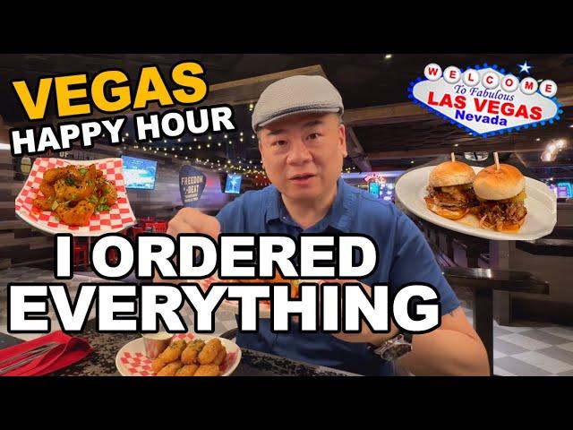 Cheap Eats at the "Happy Hour" Freedom Beat Restaurant, Downtown Grand. Las Vegas