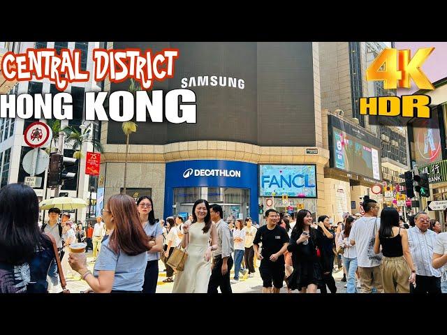 Hong Kong  CENTRAL District | Central Market, IFC to Queen's road | Walk Tour in #4k #trending