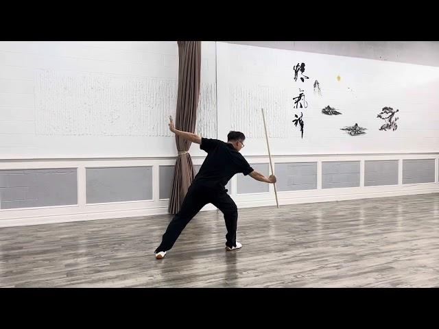 Version II Tai Chi short staff form beginner 太極短桿20240609