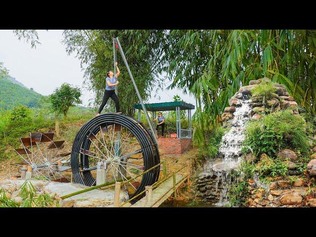 Building Cabins and Pulley Systems Out Of Iron To Pull The Giant Water Wheel. Ly Hieu Hieu