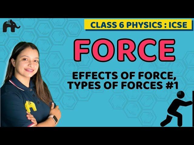 Force Class 6 ICSE Physics | Selina Chapter 3 | Effects of Force, Types of Forces #1