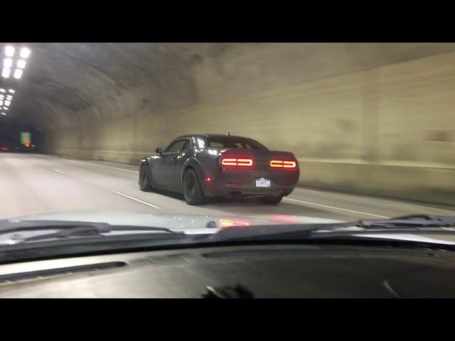 dodge demon supercharger whine in a tunnel