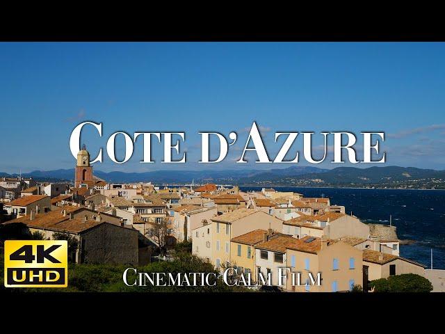 French Riviera 4K Flying Over - Scenic Relaxation with Calm Music