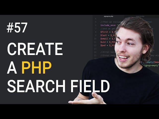 57: How to create a search field with PHP and MySQLi | PHP tutorial | Learn PHP programming